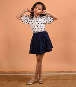 White flamingo skirt set