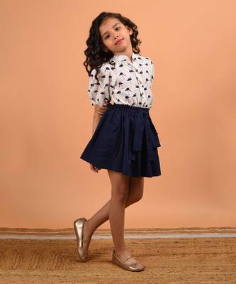 White flamingo skirt set 2