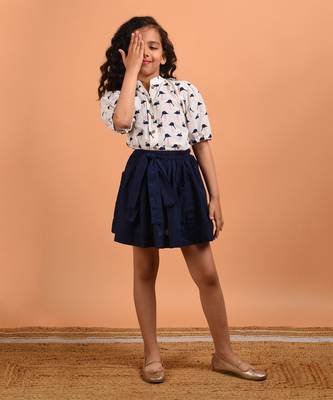 White flamingo skirt set 3