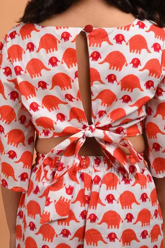 Peach elephant co ord set