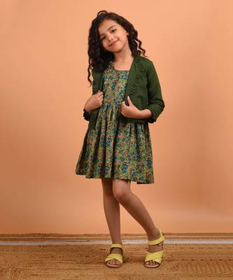 Green botanical shrug set 2