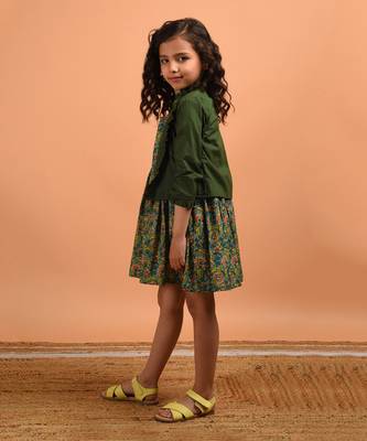 Green botanical shrug set 3