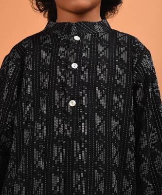 Black kantha kurta set 5