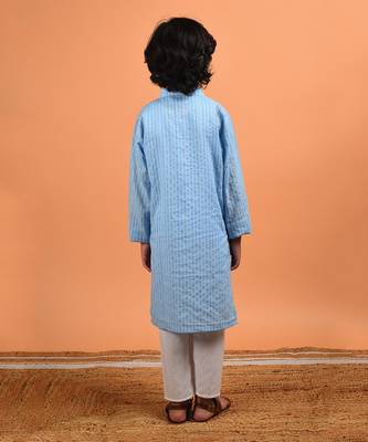 Sky blue kantha set 4