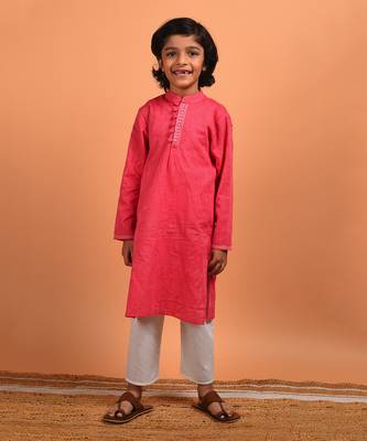 Rose pink kurta set 1