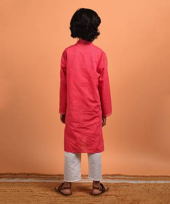 Rose pink kurta set 4