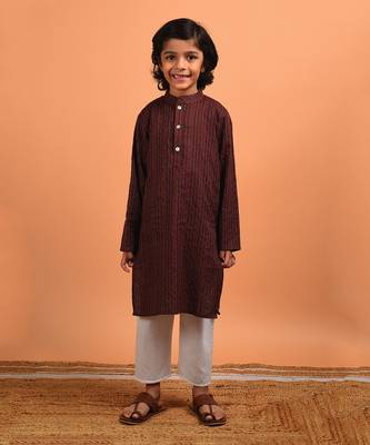 Chocolate brown kurta set 1