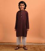 Chocolate brown kurta set