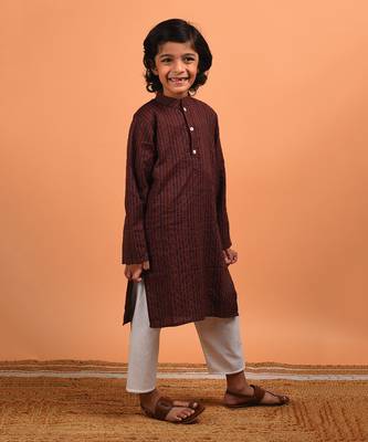 Chocolate brown kurta set 2