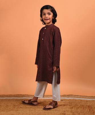 Chocolate brown kurta set 3