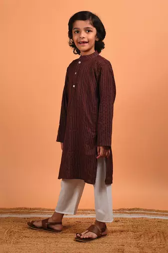 Chocolate brown kurta set