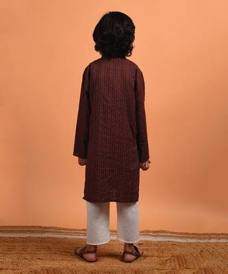 Chocolate brown kurta set 4