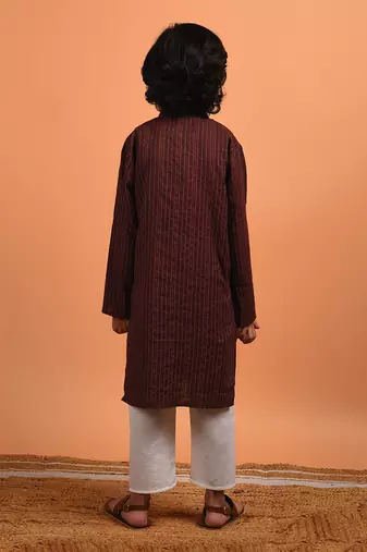 Chocolate brown kurta set