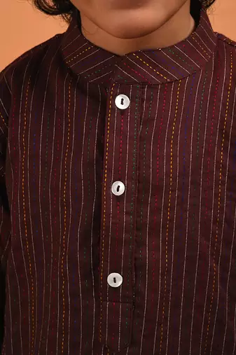 Chocolate brown kurta set
