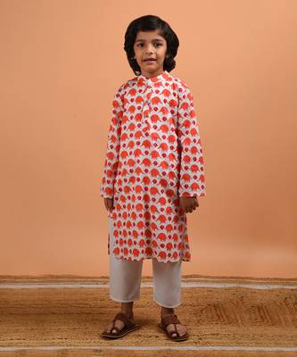 Peach matang kurta set 1
