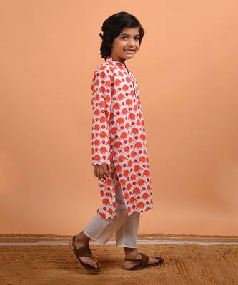 Peach matang kurta set 3