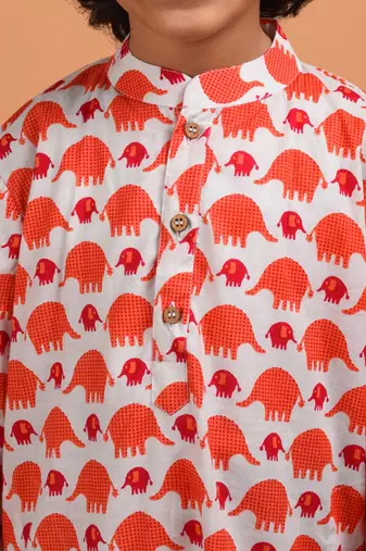 Peach matang kurta set