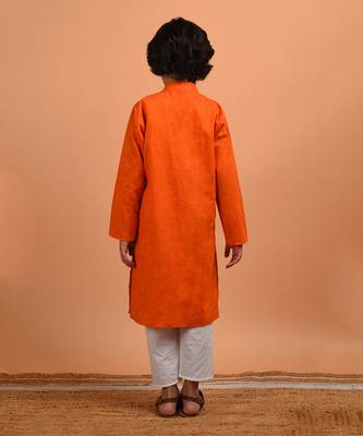 Orange haathi kurta set 4