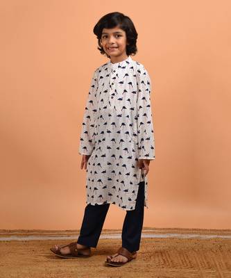 White flamingo kurta set 1