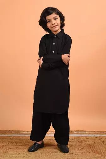 Black pathani set