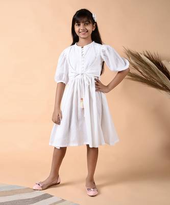 White pearl overlap dress 1