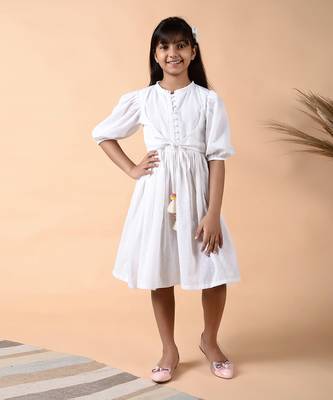White pearl overlap dress 2