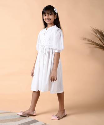 White pearl overlap dress 3