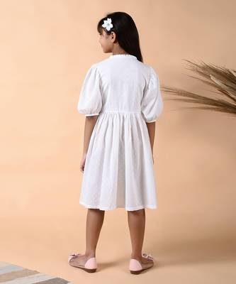 White pearl overlap dress 4