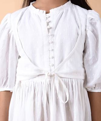 White pearl overlap dress 5