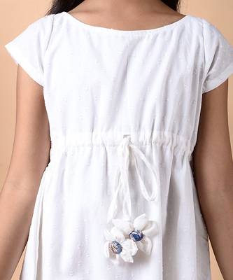 White neelam border dress 5