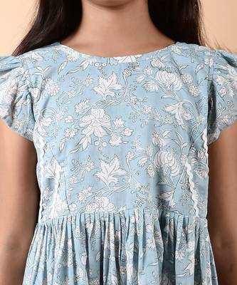 Ice gray marbel frill dress 5