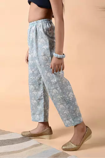 Stone blue poppy suit set