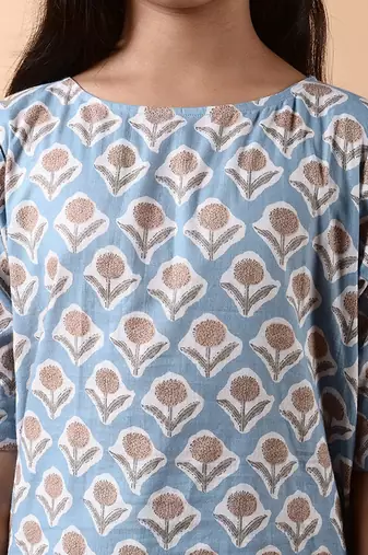 Stone blue poppy suit set