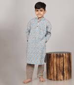 Stone blue kurta set