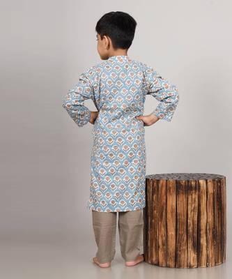 Stone blue kurta set 4