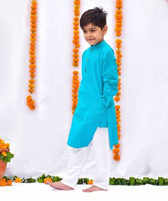 Turquoise kurta set 2