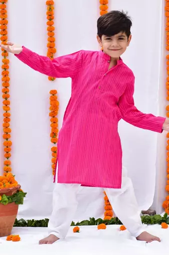 Pink gulaal kurta set