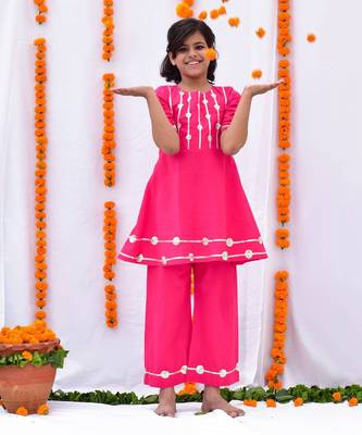 Pink rani kurta set 1