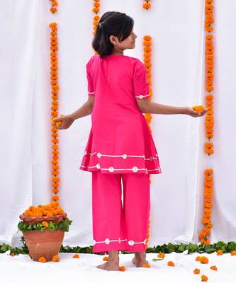 Pink rani kurta set 3