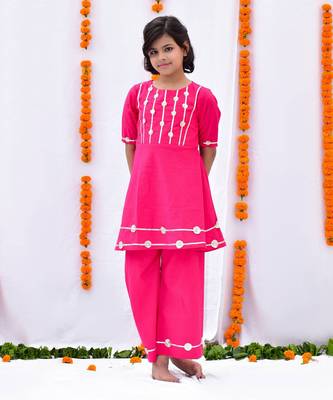 Pink rani kurta set 4