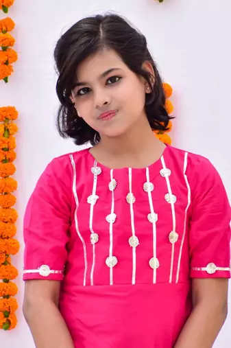 Pink rani kurta set