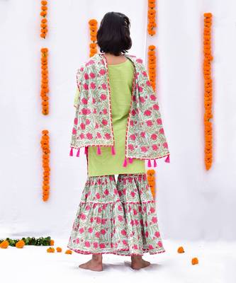 Green aster sharara set 5