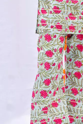 Green gulzar kurta set