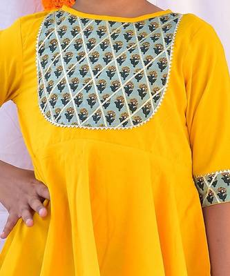 Yellow gendha sharara set 4