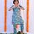 Sky blue bahar angrakha set