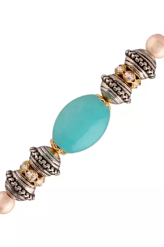  Ethnic Designer Pearl Rakhi Bracelet for Brother/Men 