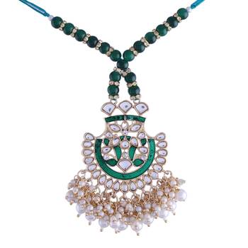Designer Enamel Pearl Hanging Lumba Rakhi for Rakshabandhan Special  1