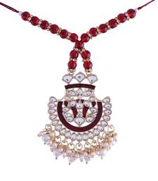 Designer Enamel Pearl Hanging Lumba Rakhi for Rakshabandhan Special 