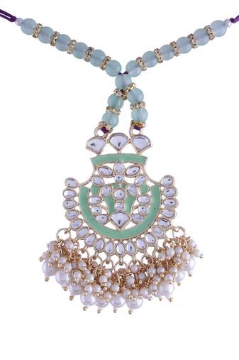 Designer Enamel Pearl Hanging Lumba Rakhi for Rakshabandhan Special (R066Min-L)