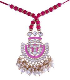 Designer Enamel Pearl Hanging Lumba Rakhi for Rakshabandhan Special 